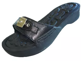 S5900L - Women's Slide Sandal with Buckle — Black (S5900L-B) / 5-10 Assorted