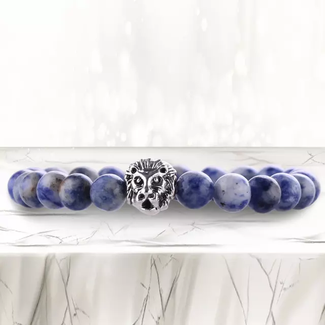Agate Stone Diffuser Bracelet — Blue