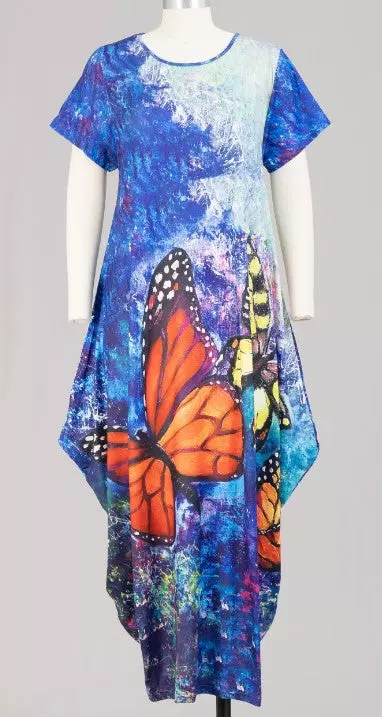 22064 Butterfly Print Maxi Dress - One Size (3-PCS PRE-PACK) ($20.00 Each)
