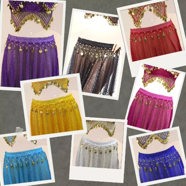CHH-16058- 2 pc Women's Belly Dance Costume Set - $12.00 Each (3 pcs per pack) — 3pcs Assorted Colors