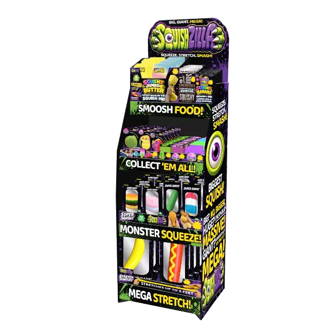 SquishZilla™ Squishy Fidget Toy Assortment Floor Display - 86 Pieces Per Retail Ready Display Kit 88633