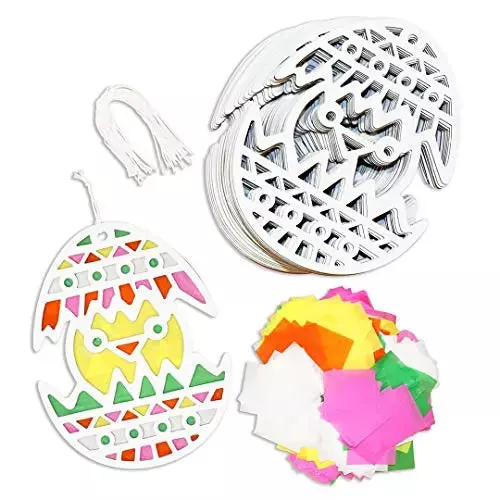 Hatching Easter Egg DIY Suncatcher Paper Crafts - 24 Pieces Per Pack KP4199