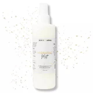 BASK & LATHER Hydrating Hair Mist, Leave-In Conditioner, Itchy Scalp Relief, Detangler, Curl Definer, Aloe Vera, Avocado Oil, For All Hair Types, 8 oz