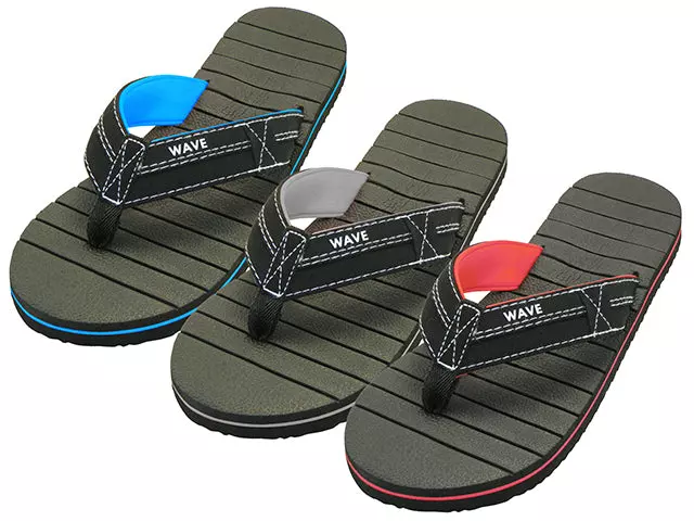 M9778 - Wholesale Men's " Wave " Soft Comfortable Sport Thong Sandals