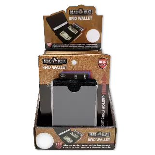 Canvas RFID Block Slim Wallet - 6 Pieces Per Retail Ready Display 23746