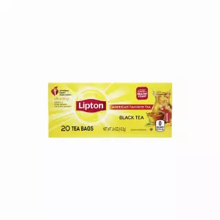 Lipton Black Tea Tea Bags 20 Count Box (Pack of 12)