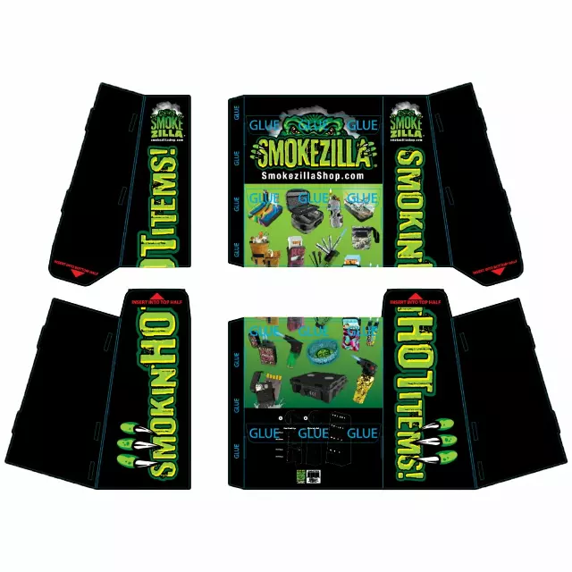 Merchandising Fixture - Corrugated Smokezilla Pre-Priced 2 Piece Floor Display ONLY 975300