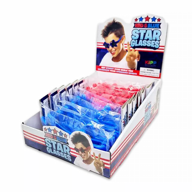 Patriotic Kids Star Sunglasses - 12 Pieces Per Retail Ready Display 25077