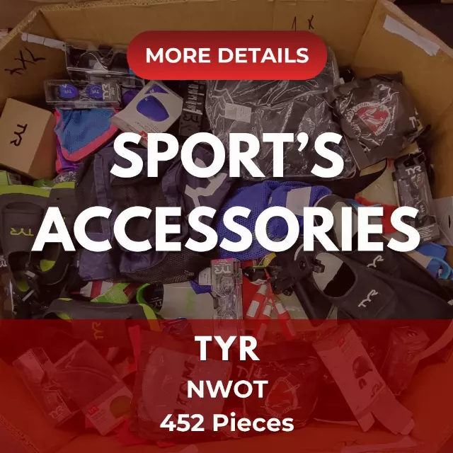 TYR Sports Accessories | Assorted Men's, Women's, Kid's Accessories | NWOT | 452 Pieces | Pallet #PA-600