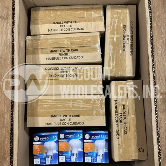 GE Reveal 45W/7W Dimmable R20 LED Indoor Floodlight Bulb 310 Lumen 45678 (126 Pcs Lot)