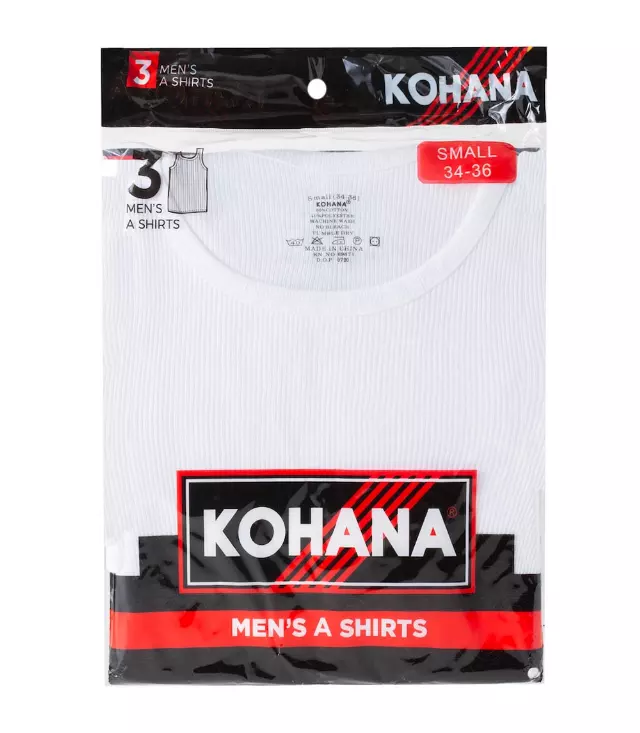 Men's A-Shirt - 3pk White - 92501 — 92501 / LARGE