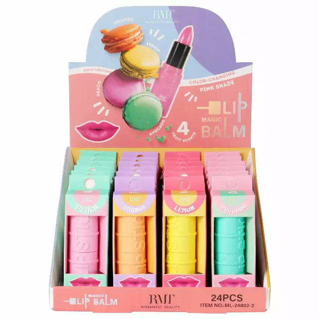 Romantic Beauty Magic Lipstick Balm - Wholesale Display 24 Units (ML-24802-2)