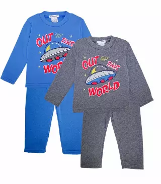 TEDDY BOOM Space Ship Crew Neck Fleece Jogset-8294901
