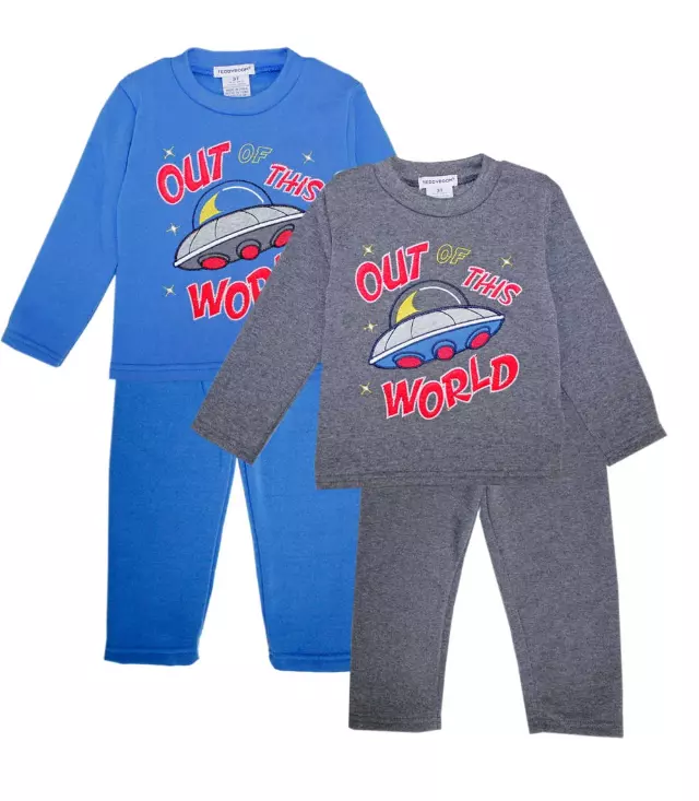 TEDDY BOOM Space Ship Crew Neck Fleece Jogset-8294901