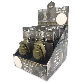 Patriot Grenade Storage Key Chain - 6 Pieces Per Retail Ready Display 23513