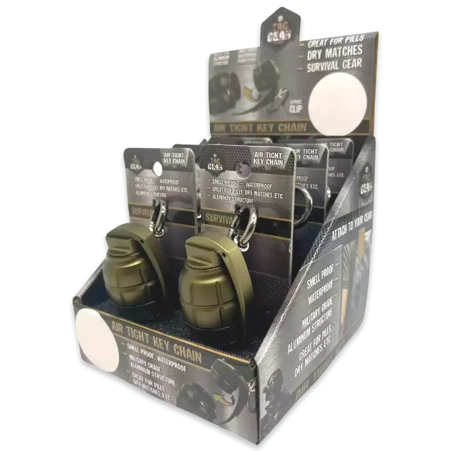 Patriot Grenade Storage Key Chain - 6 Pieces Per Retail Ready Display 23513