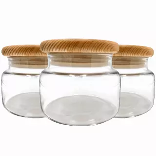 Wooden Top Candle Jars lot · 5700 · new