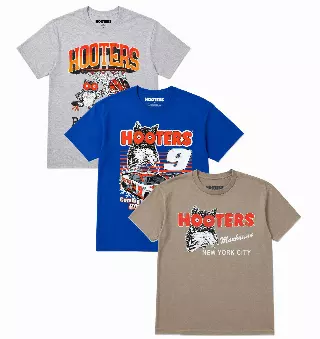 ASSORTED HOOTERS T-SHIRTS MULTI
