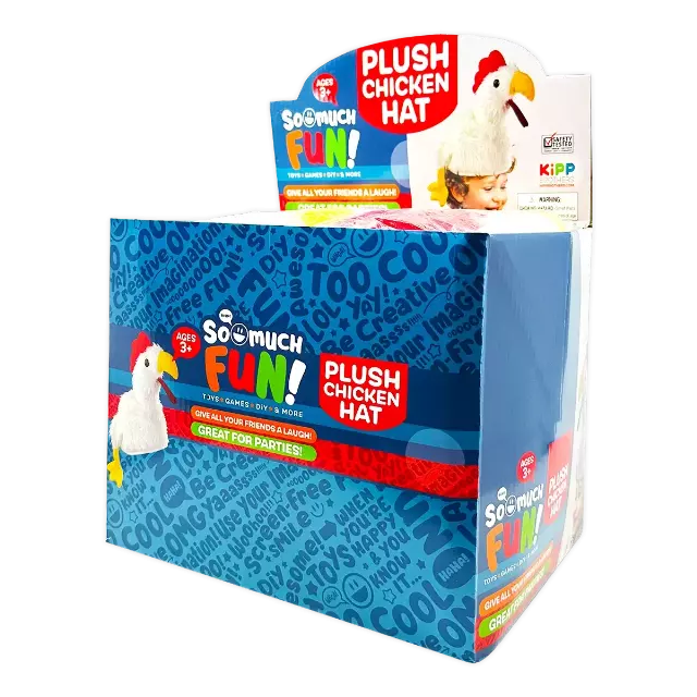 Plush Chicken Hat - 6 Pieces Per Retail Ready Display 25216