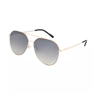 Mosaic Pattern Rim Aviator Sunglasses with Mirrored Color Lenses TD10324