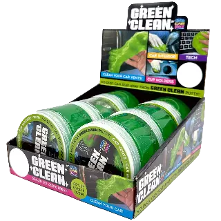 Car Putty Green Clean Car and Technology Cleaning Gel - 6 Pieces Per Retail Ready Display 23718
