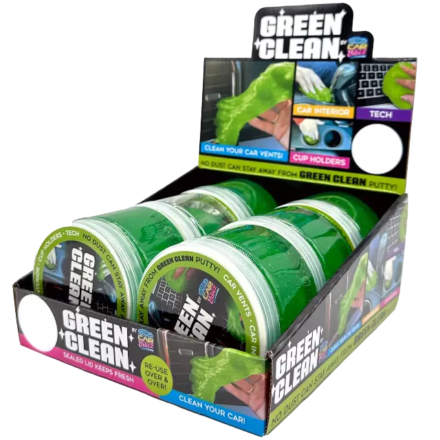 Car Putty Green Clean Car and Technology Cleaning Gel - 6 Pieces Per Retail Ready Display 23718