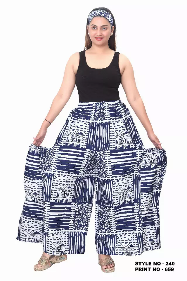 240 - NEW PRINT ALERT!! Ankara Palazzo Pants With Big Side Pockets (3 PCS PRE-PACK) - $20.00 Each — One Size (4 - 24) / Print-659