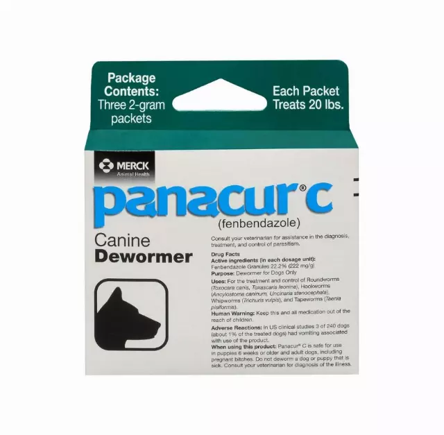 Panacur C Canine Dewormer (fenbendazole) - 2 gram