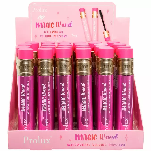 Prolux Magic Wand Waterproof Volume Mascara - Wholesale Display 24 Units (K-493)