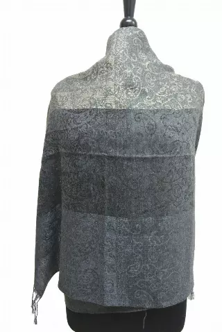 D634 Pattern Pashmina — grey