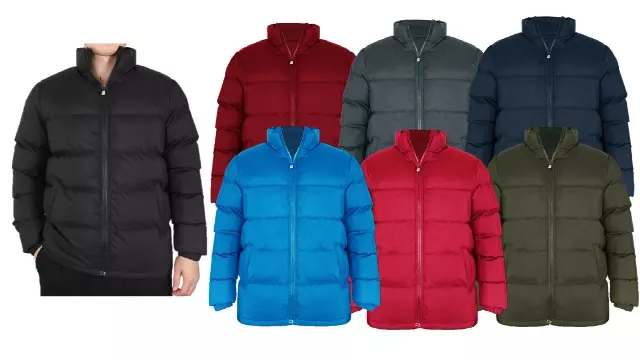 Men's Jacket- Plus Size- Style #MFJ187X-$10.00/ Unit — 3XL-5XL (WHOLESALE) / Burgundy