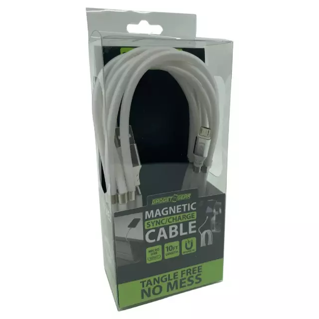 Charging Cable Magnetic USB to Micro USB 10FT - 6 Pieces Per Pack 23009MN