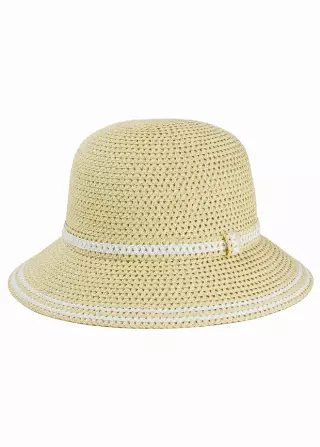 Magid Perforated Braided Straw Bucket Hat