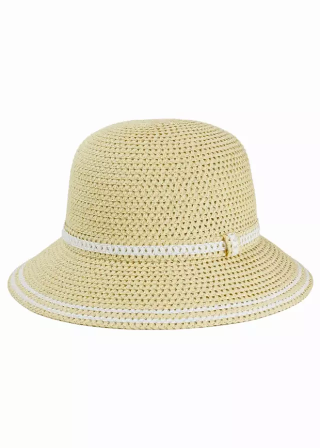 Magid Perforated Braided Straw Bucket Hat