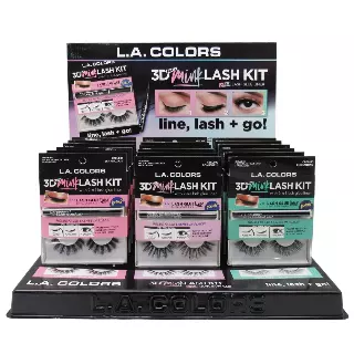 L.A. Colors 3D Faux Mink Lash Kit - Wholesale Display 18 Units (CPD488)