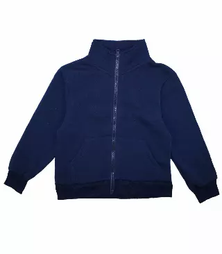 Boys 8-18 Zip Front Collar Fleece Jacket Navy - 0273388