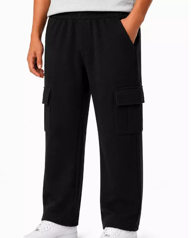 Boys' Fleece Cargo Pants #16 — Black / 8- 10/12 - 14/16 - 18