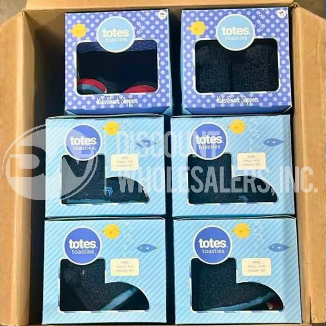 Totes Toasties Kids Shark Slippers lot · 90 units