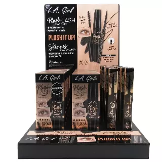 L.A. Girl Plush Lash Mascara & Gel Liner - Wholesale Display 18 Units (GPD457)