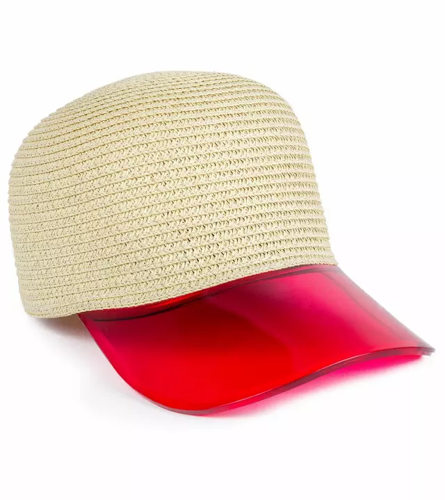 Magid Straw & Acrylic Brim Baseball Cap — NATURAL