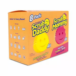 Scrub Daddy 4 Scrub Daddy Sponges & 4 Scrub Mommy Kitchen Sponges
