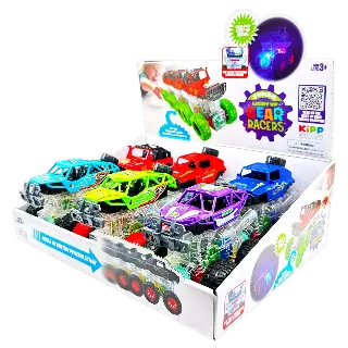 Friction Toy Car Light Up Jumbo Assortment - 6 Pieces Per Display 25030