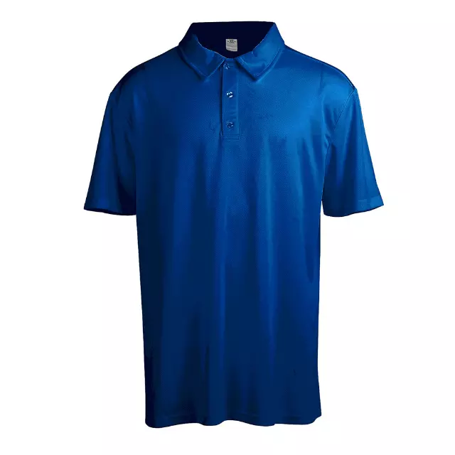 Men's Performance Polo Shirt with Polyester Jacquard Mesh - Style #LHT13 - $4.15/Unit MINIMUM 24 PCS- PLEASE SEE DESCRIPTION - S-2XL — Royal Blue