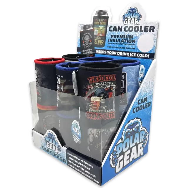 Neoprene Can & Bottle Cooler - 12 Pieces Per Retail Ready Display 23735