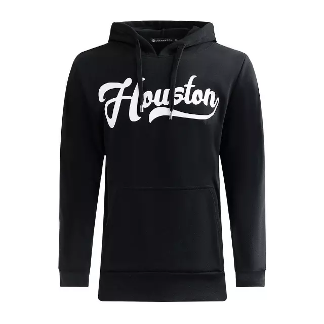 Men’s Pullover Fleece Hoodie with Drawcords and Kangaroo Pockets – Houston - Style #MFJ172-5 -$8.50/Unit - 24 PCS/CS - PLEASE SEE DESCRIPTION (Copy) — Black