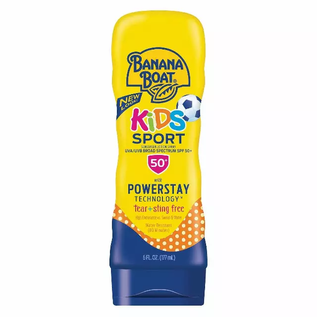Banana Boat Kids Sport Tear-Free Sunscreen Spray, Kids Sport – SPF 50 – 6oz, Lotion