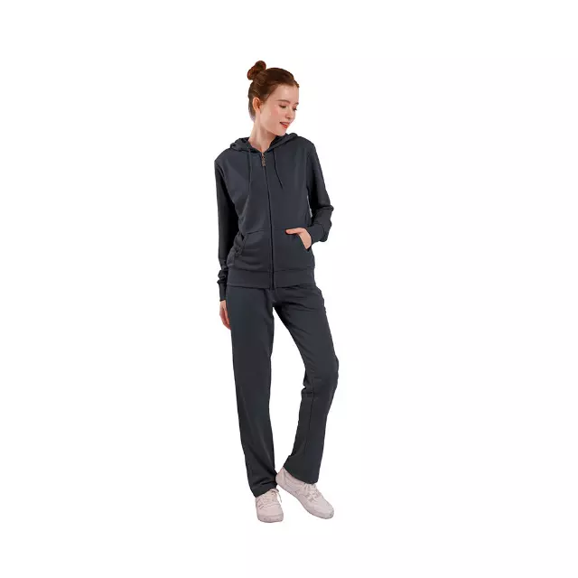 Women’s 2pc Set Casual/Sport Solid Fabric - Style #LJS300 -$13.50/Unit - 12PCS/CS - PLEASE SEE DESCRIPTION — Charcoal