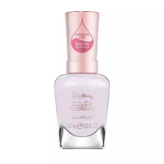 Sally Hansen Color Therapy Nail Polish | Biotin, Argan Oil, Long Lasting, Healthy Nails, Nail Strengenther, Sheer | 541 Give Me a Tint | Soft Purple Nail Color