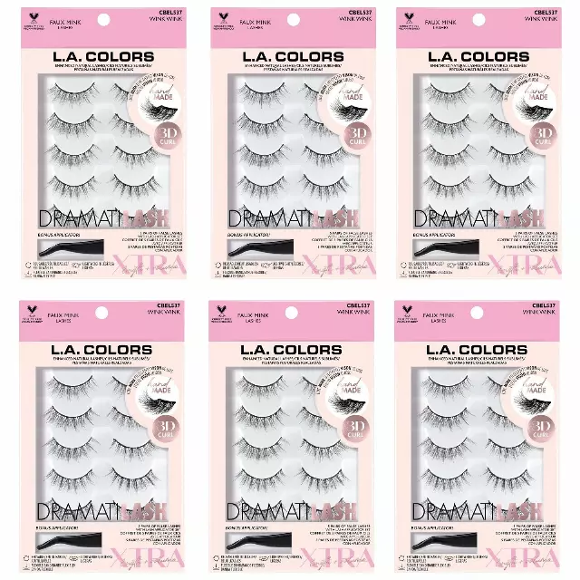 L.A. Colors Dramatilash Faux Mink Lashes - Wink Wink - Wholesale 6 Units (CBEL537)
