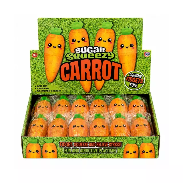 Carrot Squishy Stress Toy – Slow-Rise Sensory Squeeze Toy